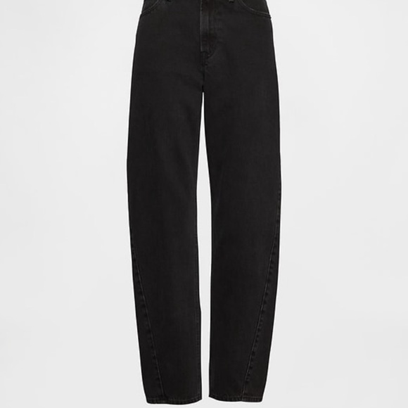 Gap Curvy High Rise Barrel Jeans in Black Wash 30 Regular NWT - Picture 5 of 7